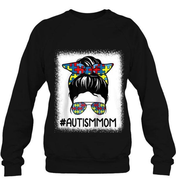 Autism Mom Life Autism Awareness Raglan Baseball Tee
