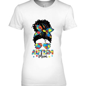 Autism Mom Life Messy Bun Bleached Mothers Day 2