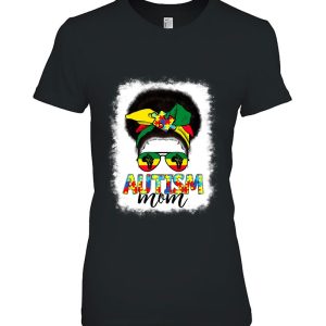 Autism Mom Life Messy Bun Juneteenth Black Women Mothers Day