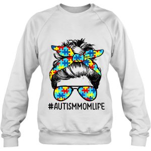 Autism Mom Life Messy Bun Sunglasses Bandana Mother's Day 4