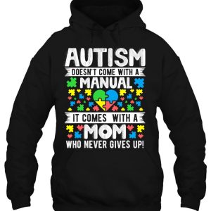 Autism Mom Never Give Ups Awareness Mama Inspirational Quote 3