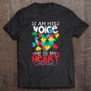 Autism Puzzle Piece Heart I Am His Voice Women’s Autism Mom