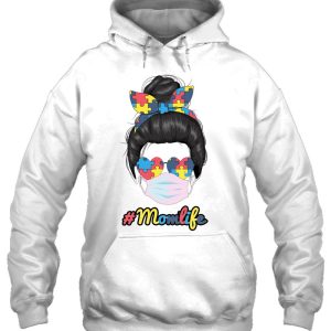 Autistic Autism Awareness Mom Life Autism Mommy Face Mask 3