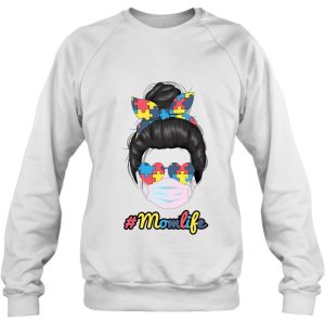 Autistic Autism Awareness Mom Life Autism Mommy Face Mask 4