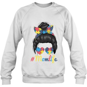 Autistic Autism Awareness Mom Life Autism Mommy Tired Pullover 4