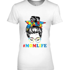 Autistic Autism Awareness Mom Life Puzzle Ribbon Women Mama