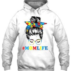 Autistic Son Autism Awareness Mom Life Shirts Women Mom Gift 3