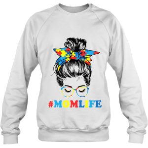 Autistic Son Autism Awareness Mom Life Shirts Women Mom Gift 4