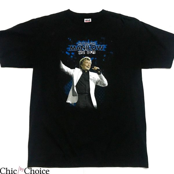 Barry Manilow T-Shirt Ultimate Hits Black Tour Single Music