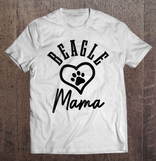 Beagle Mama Heart Paw Funny Cute Dog Lover Beagle Mom