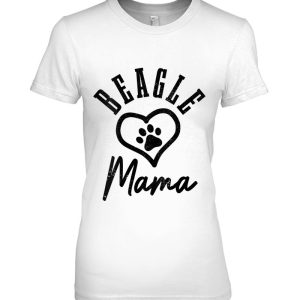 Beagle Mama Heart Paw Funny Cute Dog Lover Beagle Mom