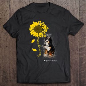 Bernedoodle Dog With Sunflower Bernedoodle Mama Bernedoodle Dog With Sunflower Bernedoodle Mama