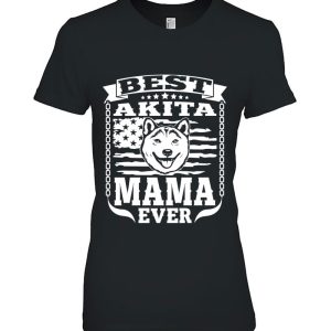 Best Akita Mama Pet Owner Lover Dog Akita Mom American Flag