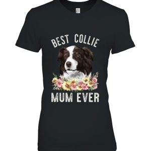 Best Border Collie Mum Ever Floral Dog