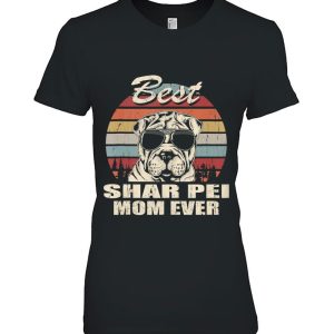 Best Shar Pei Mom Ever Vintage Retro Dog Mom Tank Top