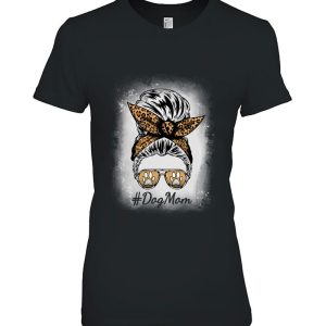 Bleached Dog Mom Leopard Messy Bun Dog Mom Life