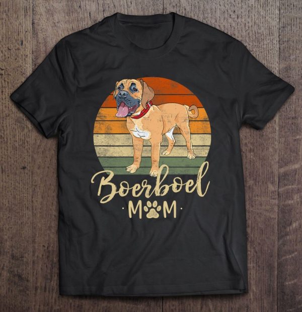 Boerboel Mom Retro Sunset Boerboel Lover Gifts Dog Mama