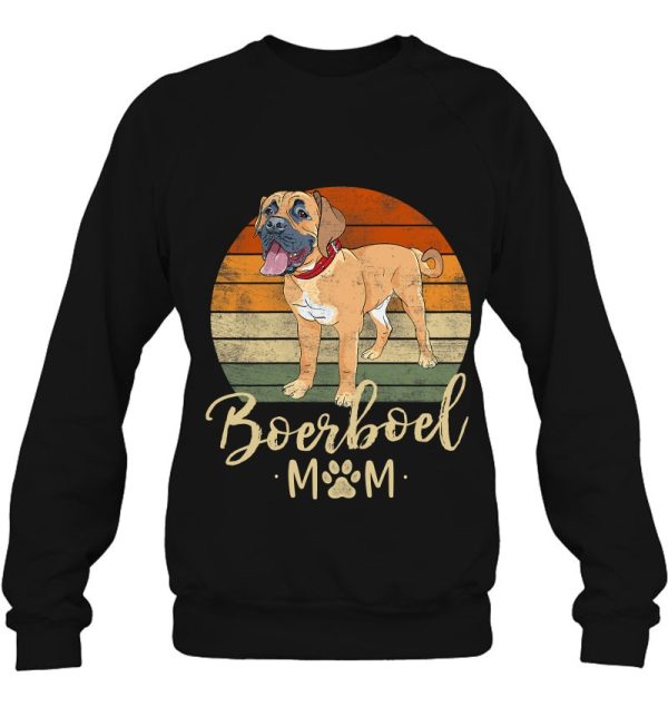 Boerboel Mom Retro Sunset Boerboel Lover Gifts Dog Mama