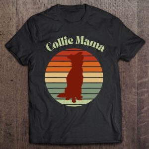 Border Collie Mom Collie Mum Retro Vintage Sunset Dog Lover Border Collie Mom Collie Mum Retro Vintage Sunset Dog Lover