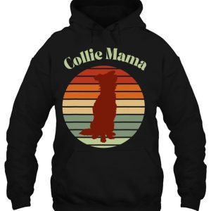 Border Collie Mom Collie Mum Retro Vintage Sunset Dog Lover 3