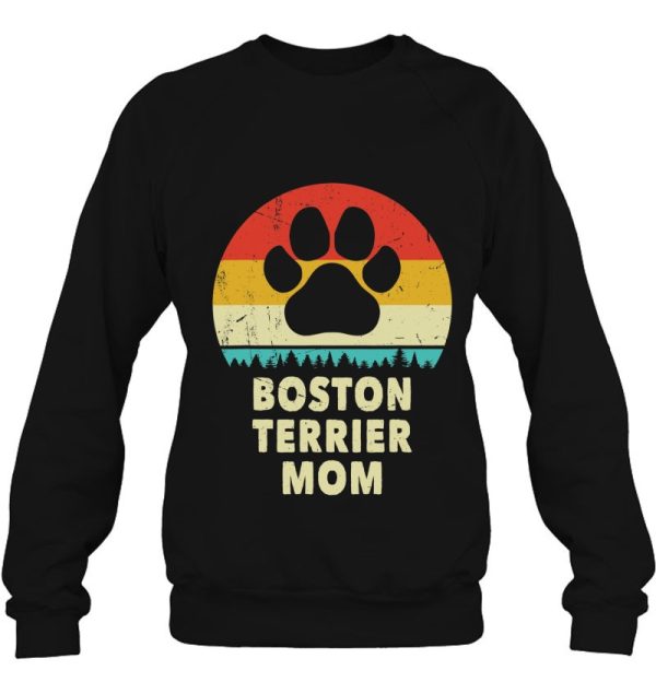 Boston Terrier Mom Vintage Dog Gift Women Funny Bostie Dog