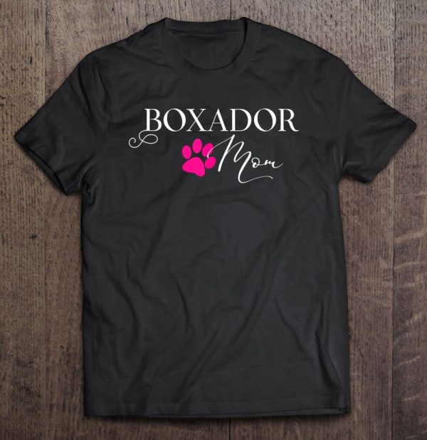 Boxador Mom Pink Dog Paw Gift
