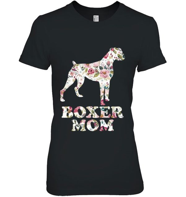 Boxer Mom Funny Dog Mom, Dog Lovers Dog Dad Flower Graphic