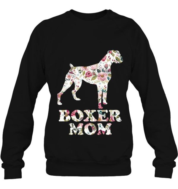 Boxer Mom Funny Dog Mom, Dog Lovers Dog Dad Flower Graphic