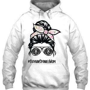Boykin Spaniel Dog Mom Messy Bun Hair Glasses 3