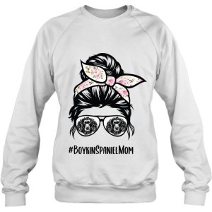 Boykin Spaniel Dog Mom Messy Bun Hair Glasses 4