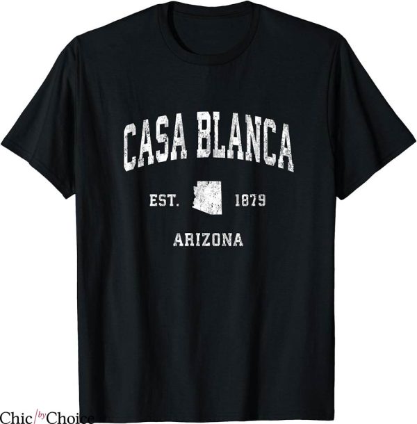 Casa Blanca T-Shirt Arizona Az Vintage Athletic Sports