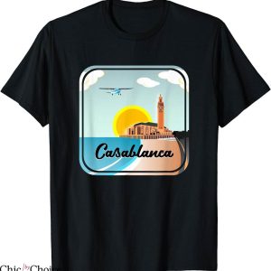 Casa Blanca T-Shirt Morocco Travel Poster Famous City