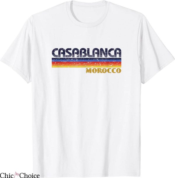 Casa Blanca T-Shirt Morocco Vintage 80s Style Retro