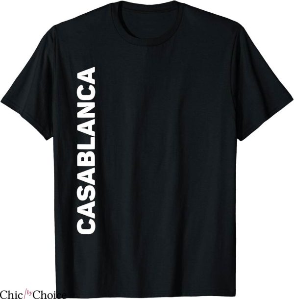 Casa Blanca T-Shirt Vertical Text Famous City Travel