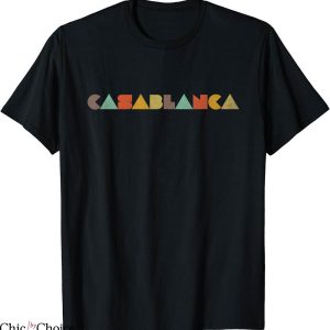 Casa Blanca T-Shirt Vintage Famous City Travel Poster