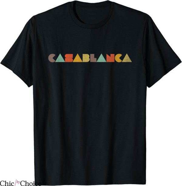 Casa Blanca T-Shirt Vintage Famous City Travel Poster