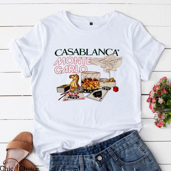 Casa Blanca T-Shirt Vintage Famous City Travel Poster Tee