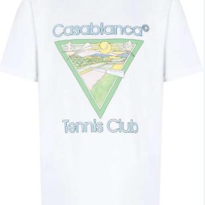 Casablanca T Shirt Casablanca Tennis Club Logo T Shirt