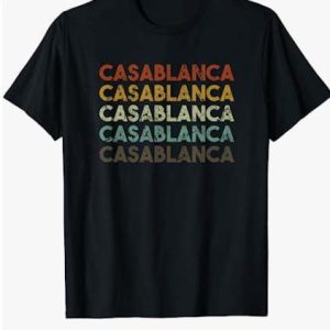 Casablanca T Shirt Morocco Style Retro Vacation Tee