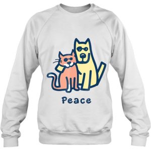 Cat Mom Dog Mom Peace Together I Love Pets Tshirt 4