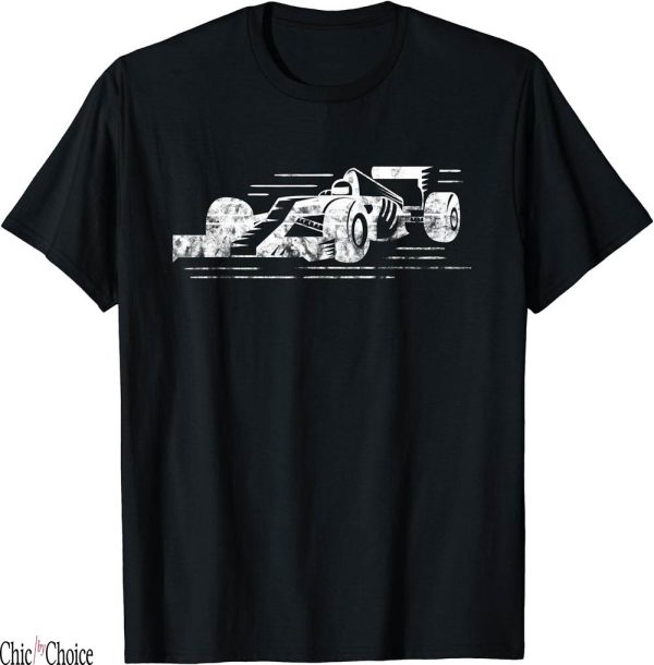 Chanel F1 T-Shirt Formula Racecar Distressed Style Racing