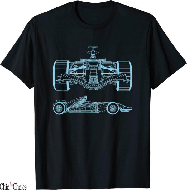 Chanel F1 T-Shirt Formula Racing Car Silhouette Mechanical