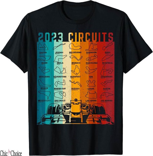 Chanel F1 T-Shirt Racing Formula Track Circuit Car Fan Race