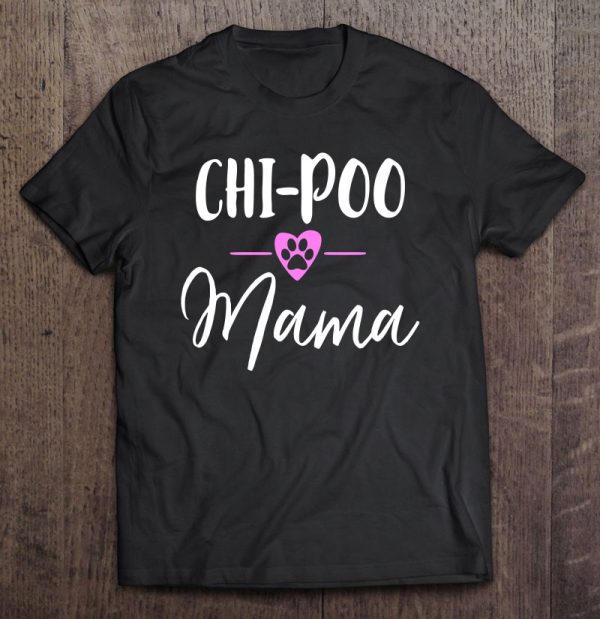 Chi-Poo Mama Dog Paw Heart