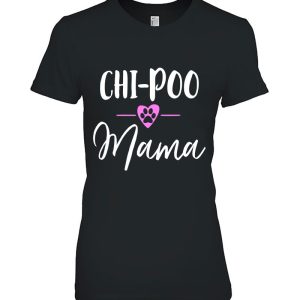 Chi-Poo Mama Dog Paw Heart
