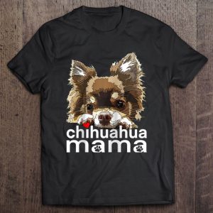 Chihuahua Mama Chihuahua Long Haired Mom Mommy Chiwawa Dog Raglan Baseball Tee Chihuahua Mama Chihuahua Long Haired Mom Mommy Chiwawa Dog Raglan Baseball Tee