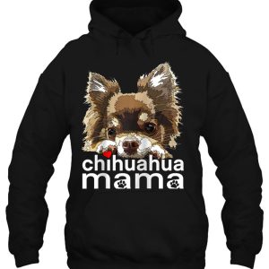 Chihuahua Mama Chihuahua Long Haired Mom Mommy Chiwawa Dog Raglan Baseball Tee 3