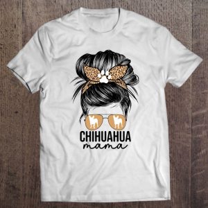 Chihuahua Mama For Women Messy Bun Chiwawa Lovers Dog Mom