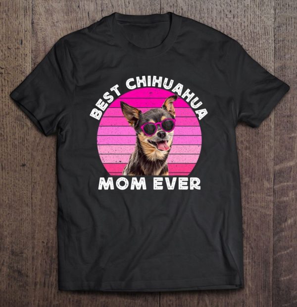 Chihuahua Mom For Women Retro Black Chiwawa Lover Dog Mom