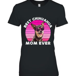 Chihuahua Mom For Women Retro Black Chiwawa Lover Dog Mom